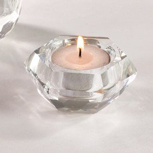 Glass Crystal Candle Holder Votive 2.5" x 1.2"